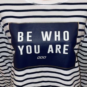 Lorna Jane:  Be Who You Are stripe Sweatshirt (Nordstrom)